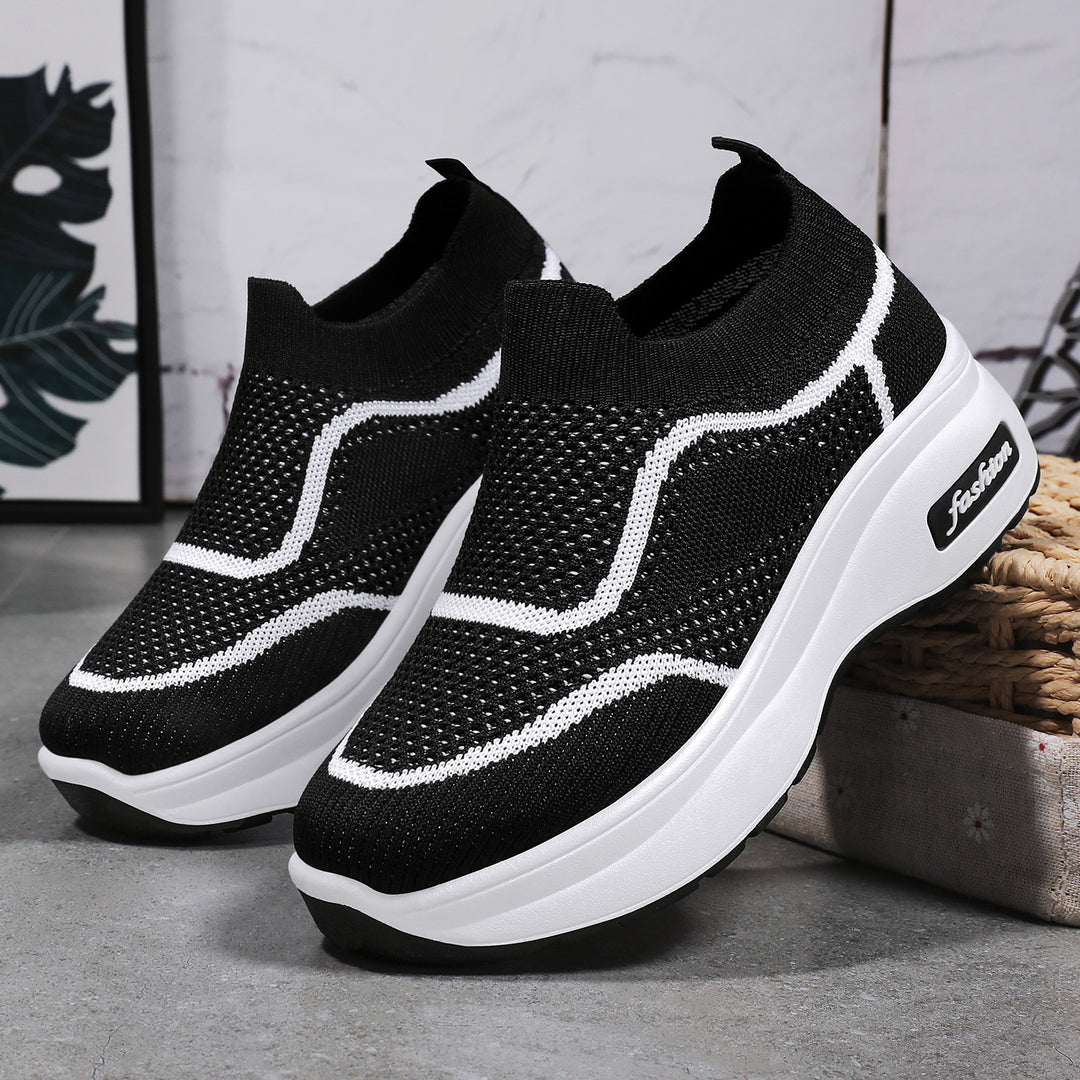 Damen nan ultraleichter Strick-Slip-On mit ergonomischer Keilsohle und herausnehmbarem Komforteinlagenfach Echo Archiv