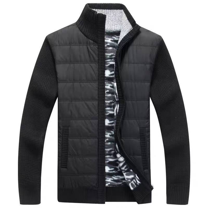 Herren moderne Steppjacke mit Strickärmeln Echoarchiv