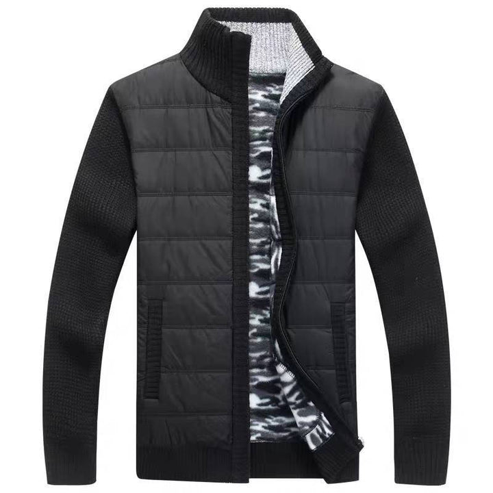 Herren moderne Steppjacke mit Strickärmeln Echoarchiv