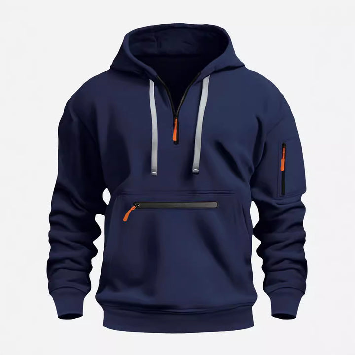 Herren modischer Kapuzenpullover mit praktischen Reißverschluss-Taschen Echoarchiv