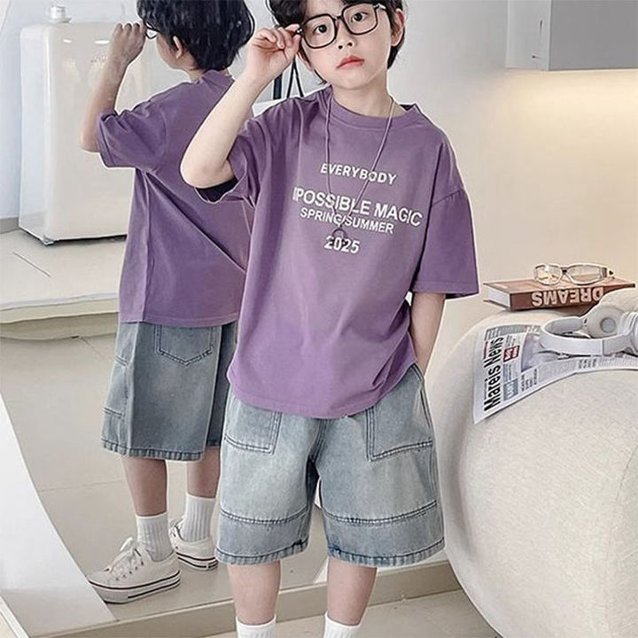 Unisex lässige Denim-Shorts mit hohem Bund Echo Archiv
