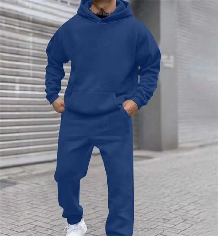 Herren bequemer Freizeitanzug mit oversized Schnitt und Kängurutasche Echoarchiv