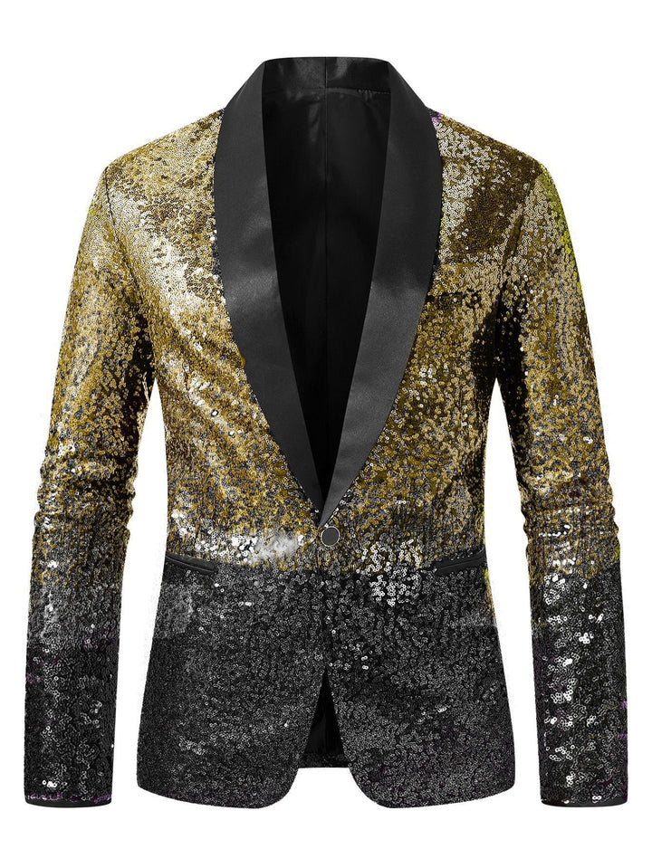 Herren glitzernder Paillettenblazer Echoarchiv