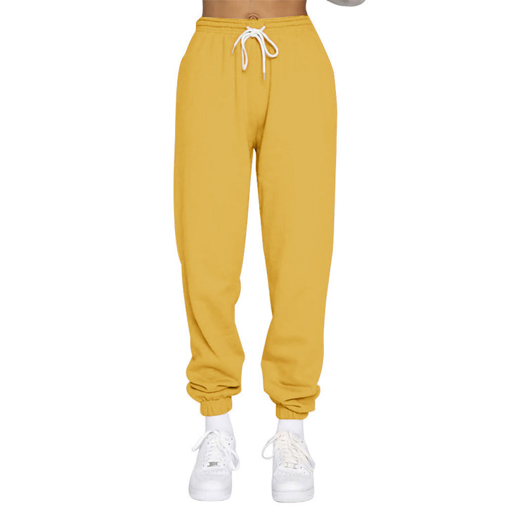 Damen nan High‑Waist Relax-Jogginghose mit elastischem Komfortbund, Kordelzug und gerippten Knöchelbündchen Echo Archiv