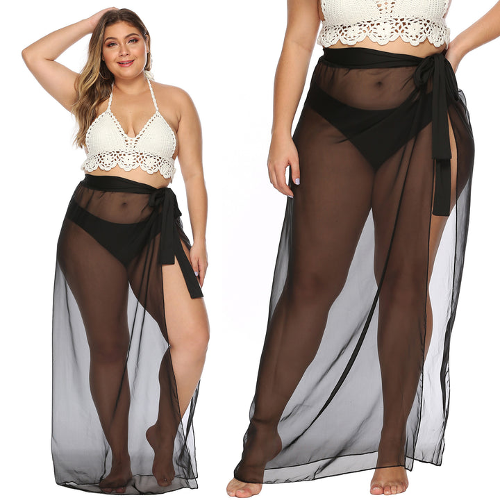 Damen eleganter Strandüberwurf mit seitlichem Knoten Echo Archiv