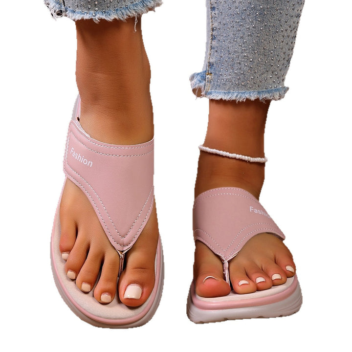 Damen Zehensteg-Sandalen mit gepolstertem Keilfußbett und profilierter Komfortsohle – Sorelia