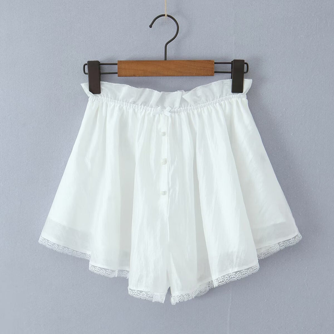 Damen luftige Shorts mit feinen Spitzenakzenten Echo Archiv