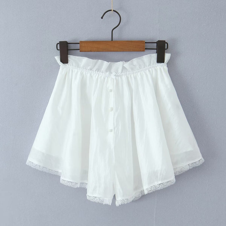 Damen luftige Shorts mit feinen Spitzenakzenten Echo Archiv