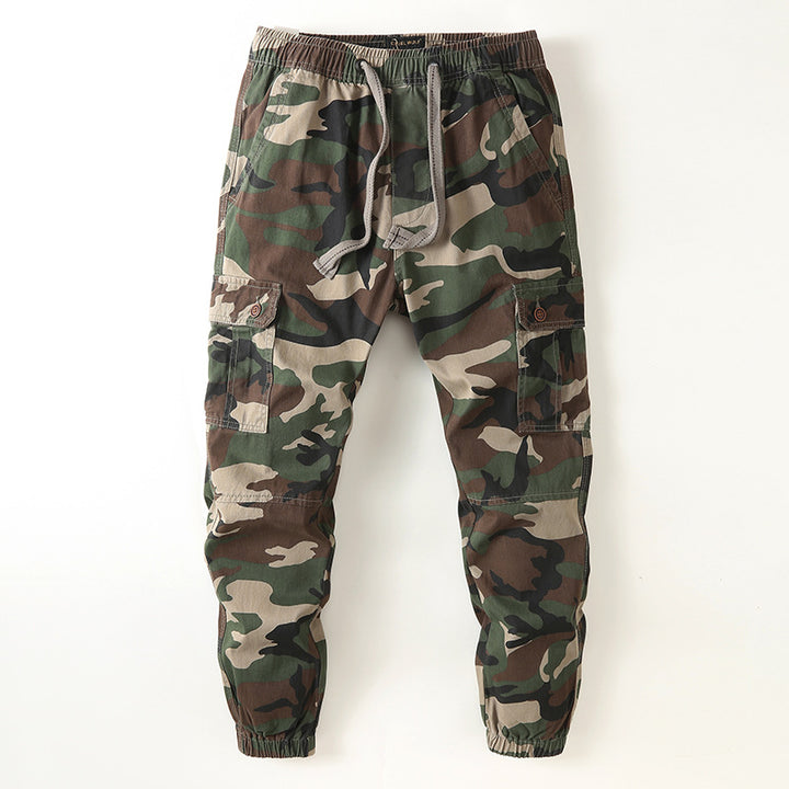Herren Cargo-Joggerhose im Utility-Stil mit Tunnelzug, Knieverstärkung und elastischen Bündchen Echoarchiv