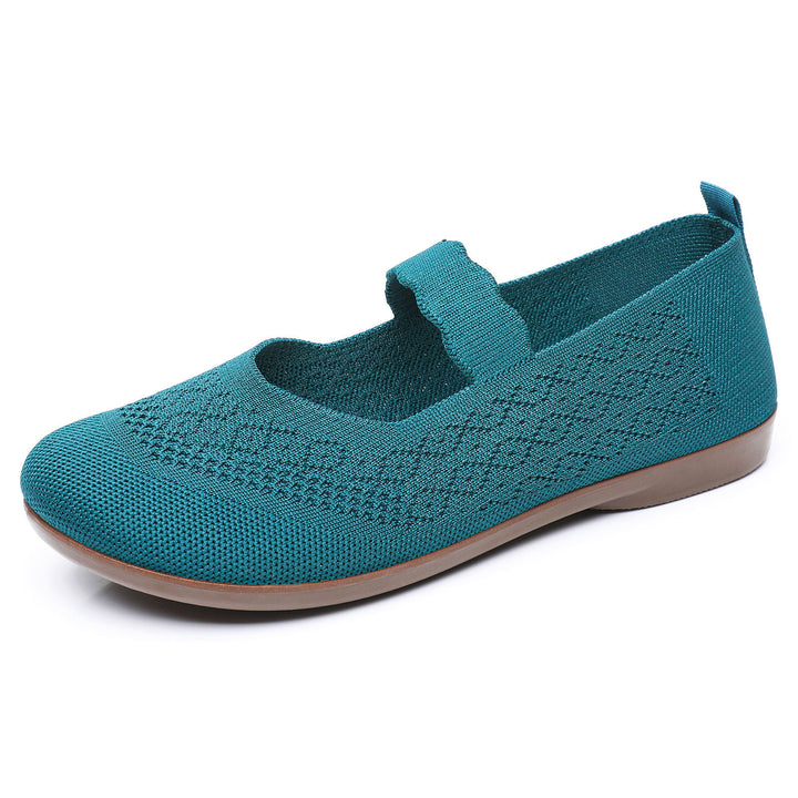 Damen nan gestrickter Mary-Jane-Slipper mit elastischem Riemen und ergonomischer Komfortsohle Echo Archiv
