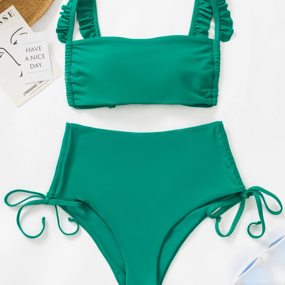 Damen Bandeau-Bikini mit verspielten Rüschen Echo Archiv