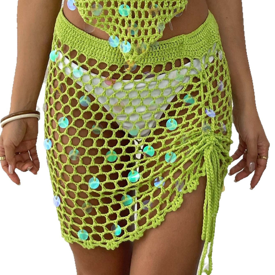 Damen Häkel-Strandsarong mit dekorativen Pailletten Echo Archiv