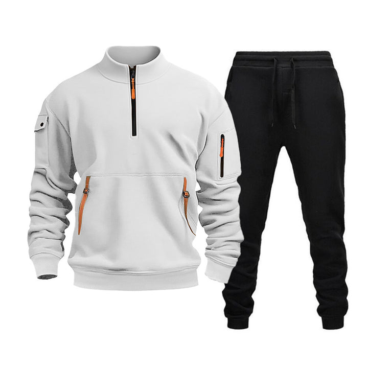 Herren moderner Sportanzug mit funktionalen Taschen und Reißverschlussdetails Echoarchiv
