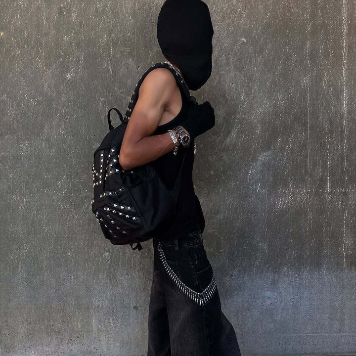 Damen Stilvolle Rucksack mit Nieten-Design Echo Archiv