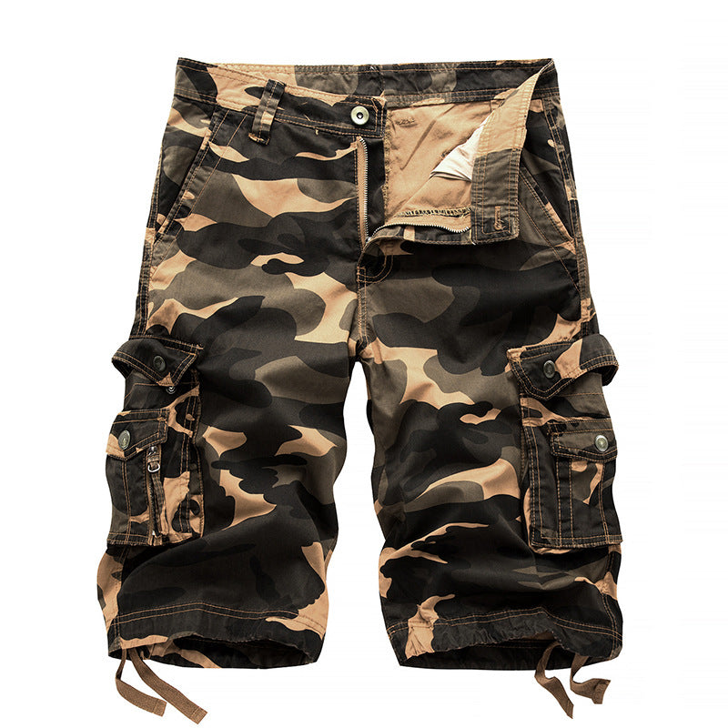 Herren taktische Cargoshorts mit multifunktionalen Taschen und verstellbarem Kordelzug Echoarchiv