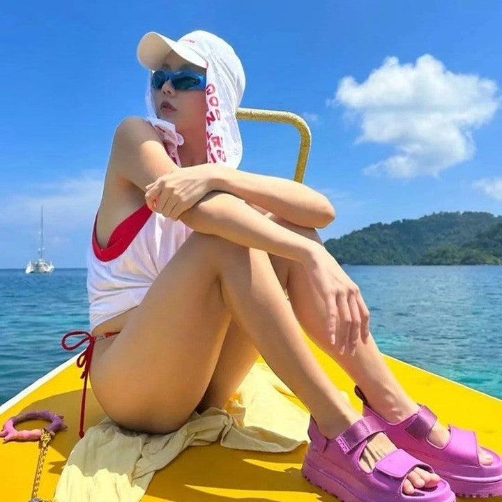 Damen Sportliche Sandalen mit ergonomischem Fußbett und rutschfester Sohle Echoarchiv