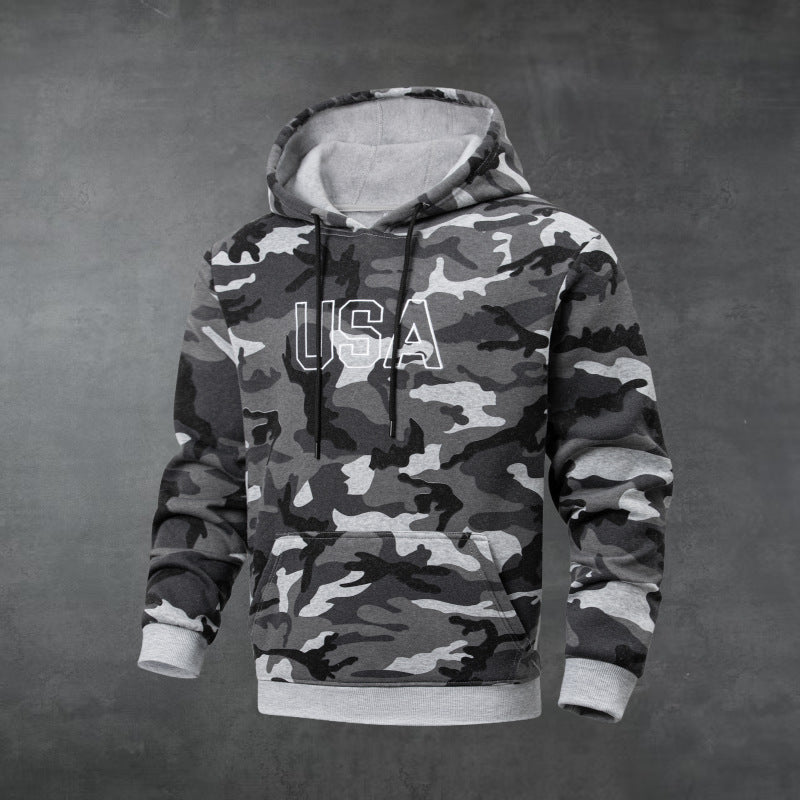 Herren Camouflage Kapuzenpullover