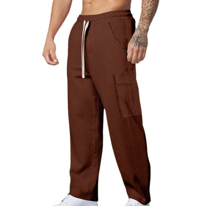 Herren Cargo-Hose aus weichem Rippmaterial mit elastischem Bund und praktischen Taschen Echoarchiv