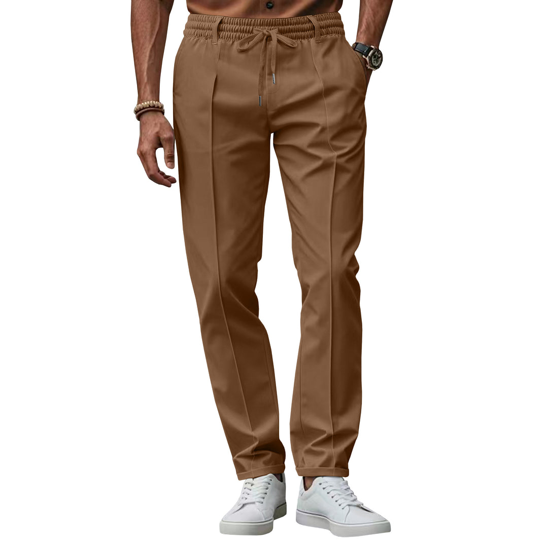Herren elegante Chino-Hose mit elastischem Bund und seitlichen Taschen Echoarchiv