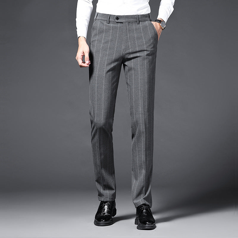 Herren elegante gestreifte Anzughose Echoarchiv