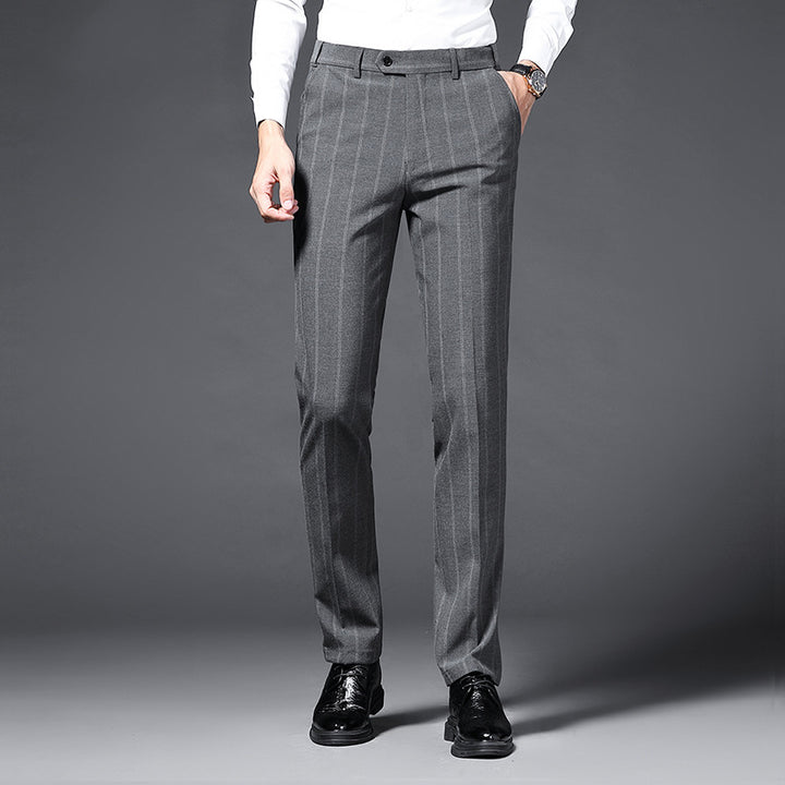 Herren elegante gestreifte Anzughose Echoarchiv