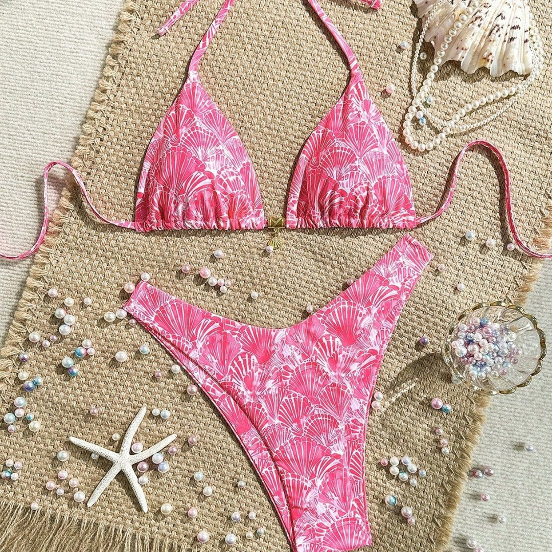 Damen Triangel-Bikini mit floralen Mustern Echo Archiv