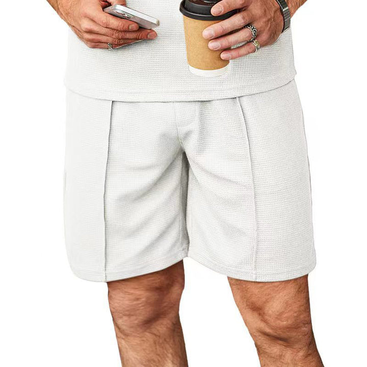 Herren Freizeitshorts mit strukturiertem Gewebe und elastischem Bund Echoarchiv