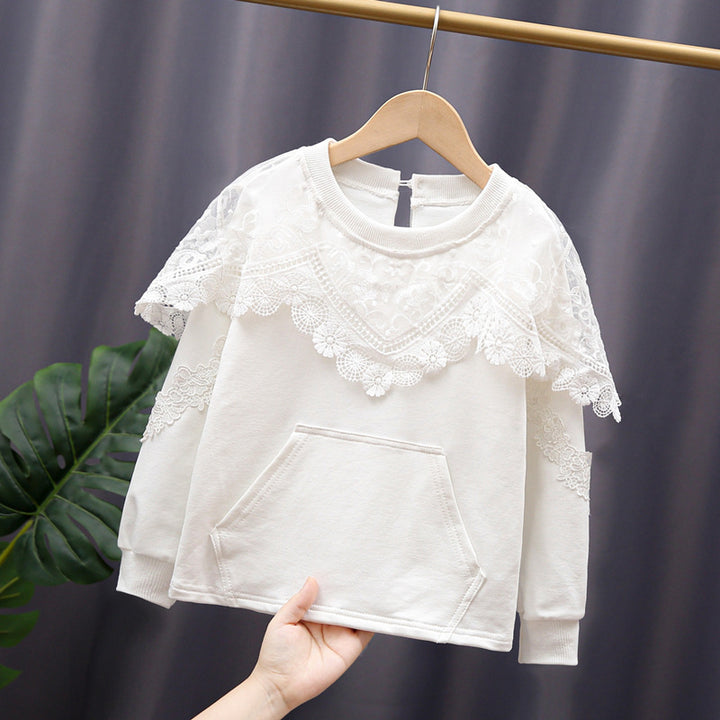 Damen Sweatshirt mit verlunter Spitze Echo Archiv
