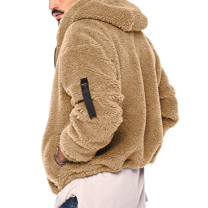 Herren Kuschelige Fleecejacke mit Kapuze und praktischen Reißverschlusstaschen Echoarchiv