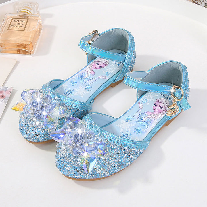 Mädchen Glitzernde Ballerinas mit Blumenapplikationen Echo Archiv