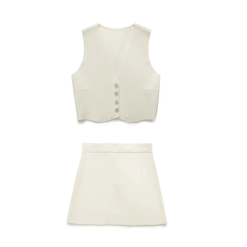 Damen kastig geschnittene Cropped-Blazerjacke mit Reverskragen und aufgesetzten Pattentaschen – Célinea