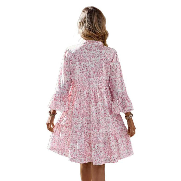 Damen Sommerliches Chiffonkleid mit floralem Design und Rüschendetails Echo Archiv
