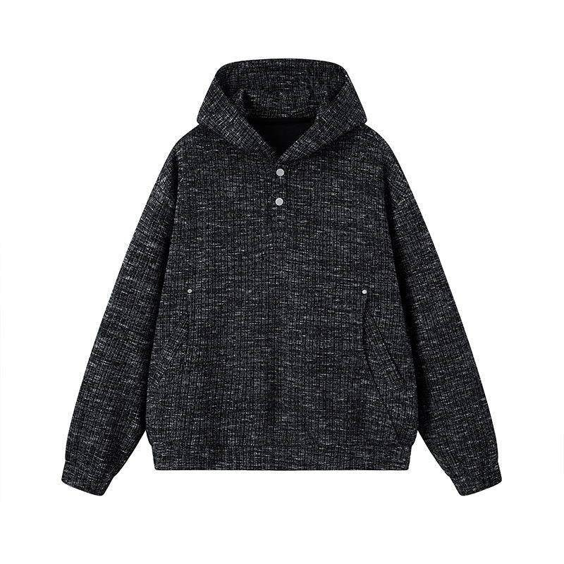 Damen Modischer Kapuzenpullover mit Knopfdetails Echo Archiv