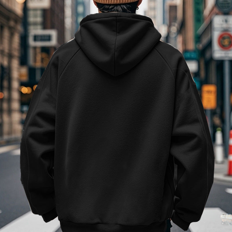 Herren oversized Kapuzenpullover aus weichem Baumwollmix mit Kangaroo-Tasche Echoarchiv