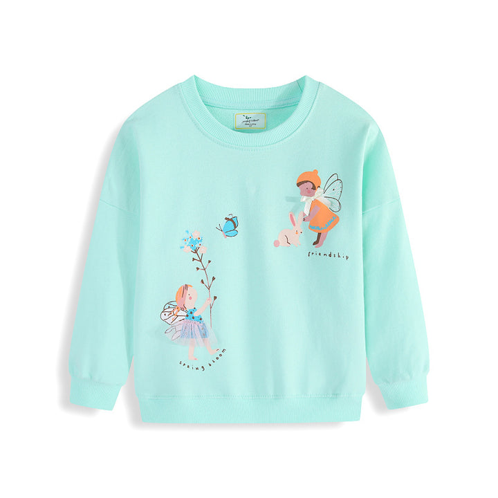 Mädchen Sweatshirt mit zauberhaftem Feen- und Blumenmotiv Echo Archiv