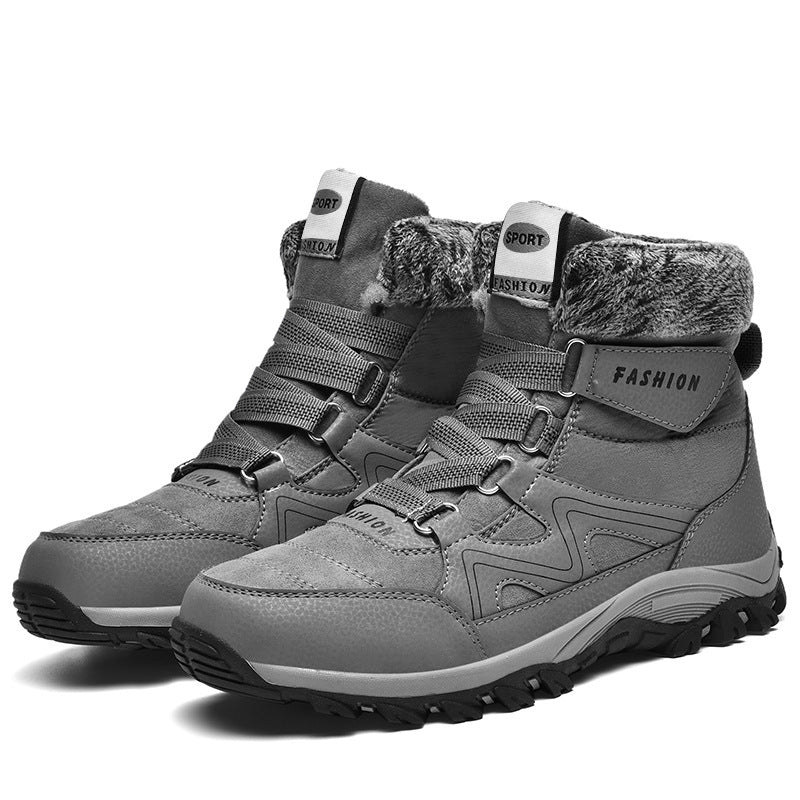 Damen Gefütterte Outdoor‑Wanderstiefelette mit Kunstfellkragen, Klettverschluss und griffiger Mehrzonen‑Profilsohle Echo Archiv