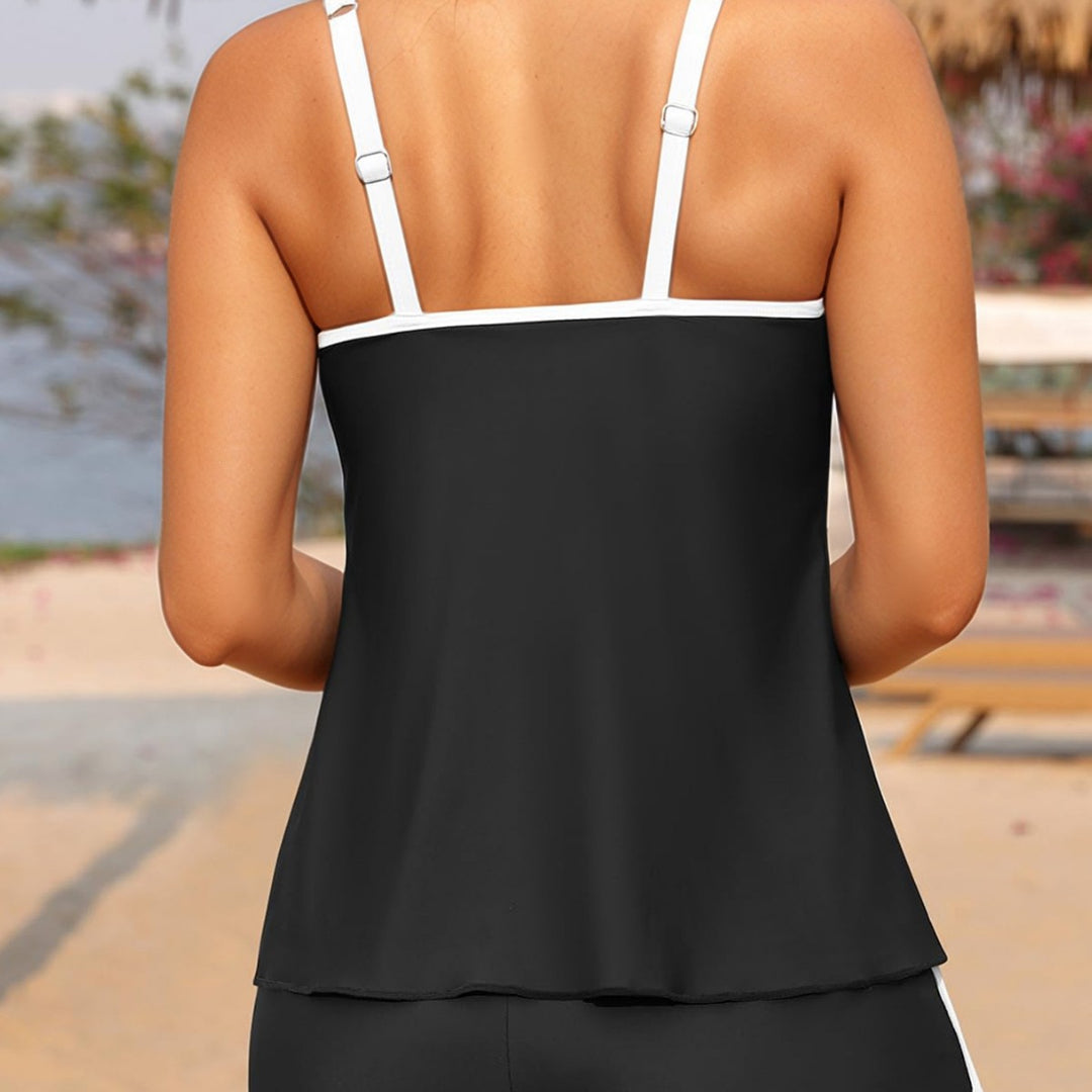 DamenSportliches Tankini-Set mit praktischen Shorts und verstellbaren Trägern Echo Archiv