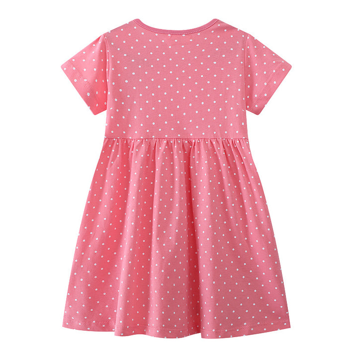 Mädchen Kleid mit lustigem Mausmotiv und Punkten Echo Archiv
