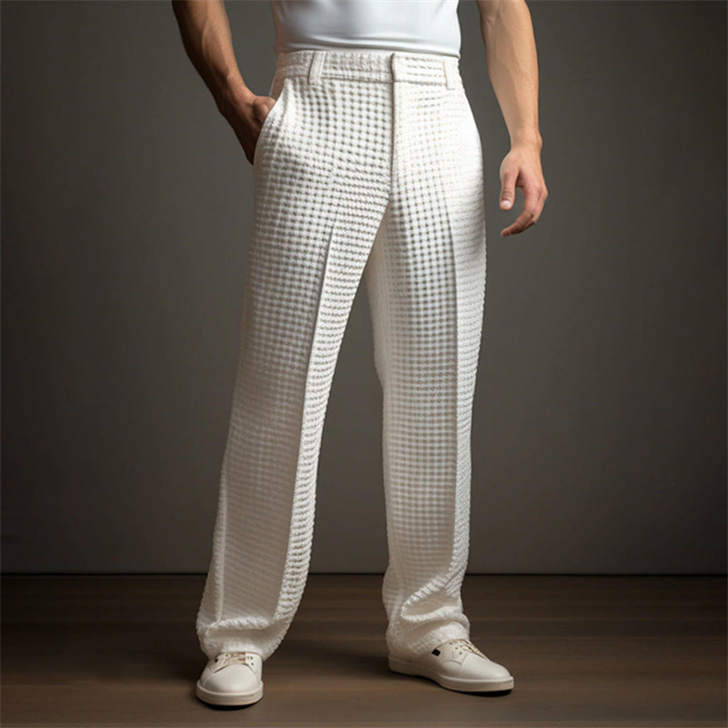 Herren elegante Karohose mit elastischem Bund und seitlichen Taschen Echoarchiv
