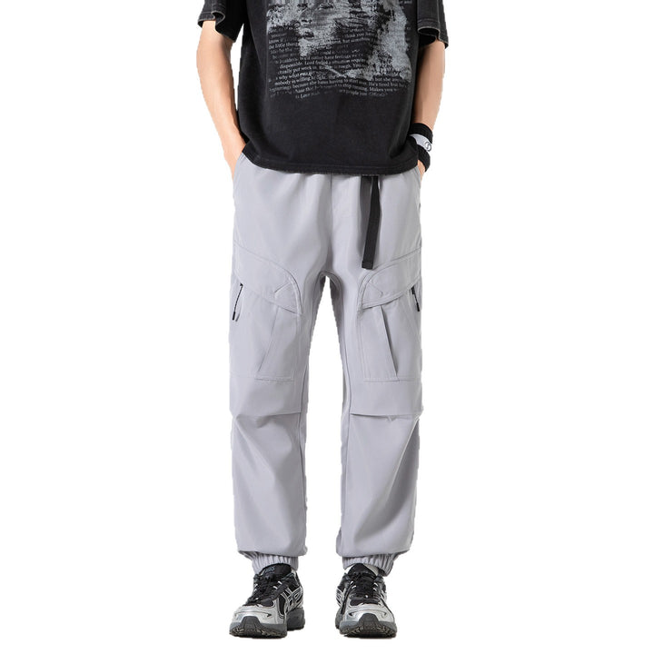 Herren Weite technische Cargo-Joggerhose mit elastischem Tunnelzugbund und Mehrfachtaschen Echo Archiv