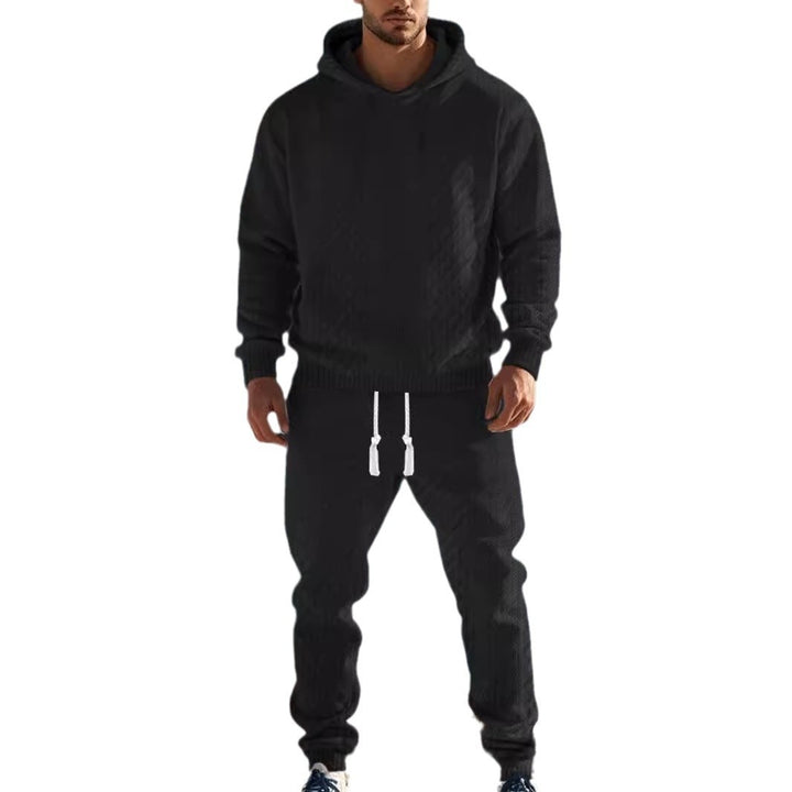 Herren sportliches Hoodie und Jogginghose Set mit strukturiertem Design Echoarchiv