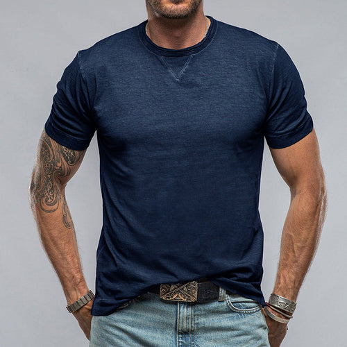 Herren Rundhals T-Shirt aus weichem Baumwollgemisch mit lässigem Schnitt Echoarchiv