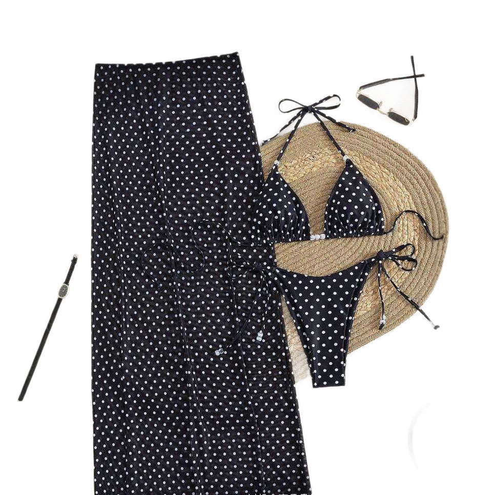 Damen Stilvolles Strandkleid mit Punkten Echo Archiv