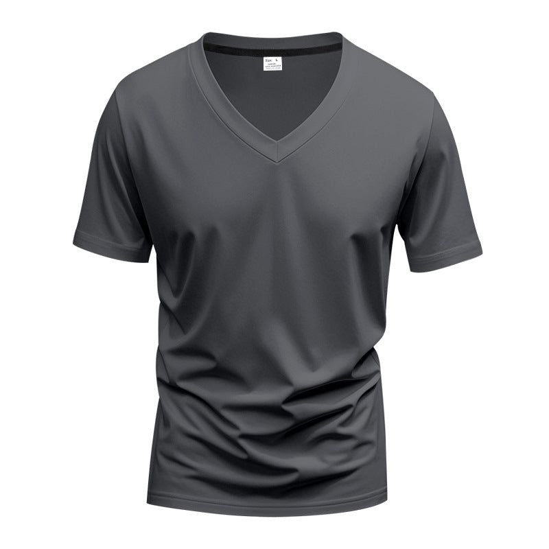 Herren V-Ausschnitt T-Shirt aus atmungsaktiver und schnelltrocknender Baumwolle Echoarchiv