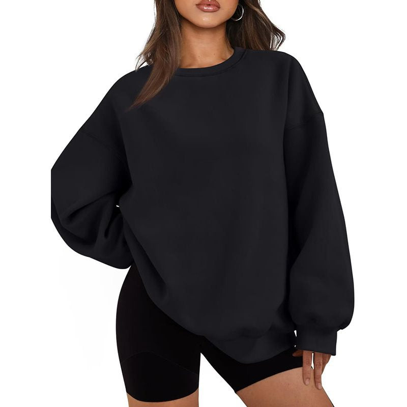 Damen Oversized Sweatshirt mit Rundhalsausschnitt, extraweichem French‑Terry und überschnittener Schulter Echo Archiv