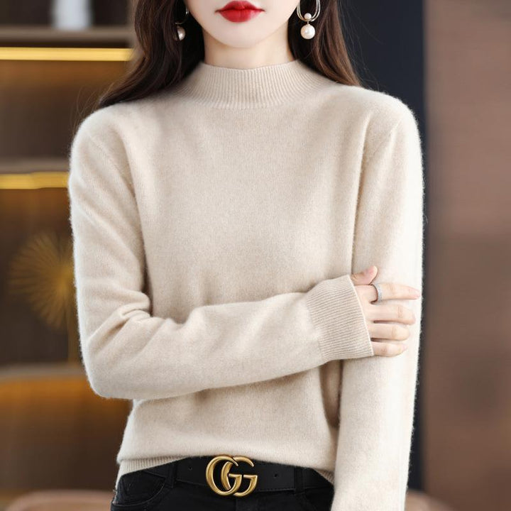 Damen Ultraleichter Mockneck-Feinstrickpullover in Kaschmir‑Optik Echoarchiv