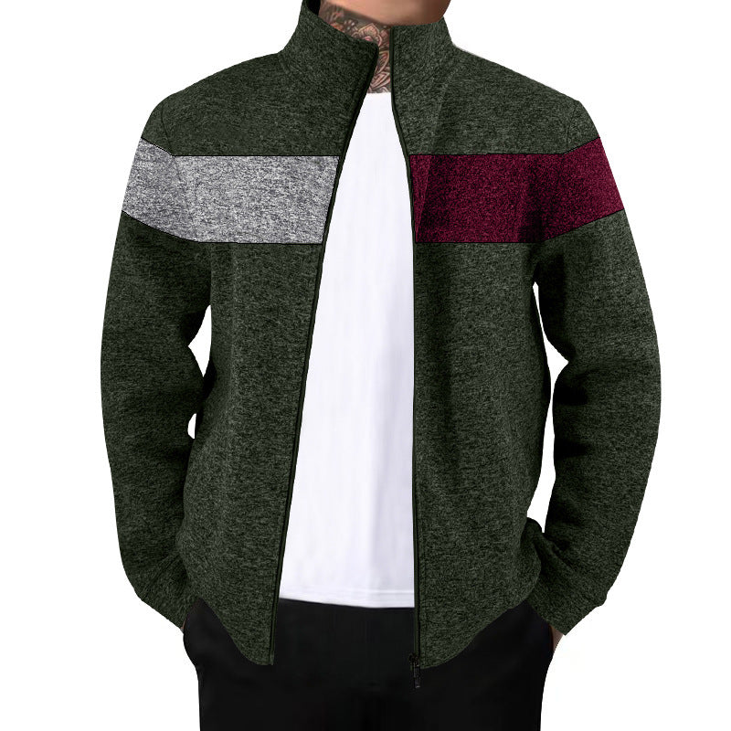 Herren sportive Zip-Jacke mit modernen Farbakzenten und hohem Kragen Echoarchiv