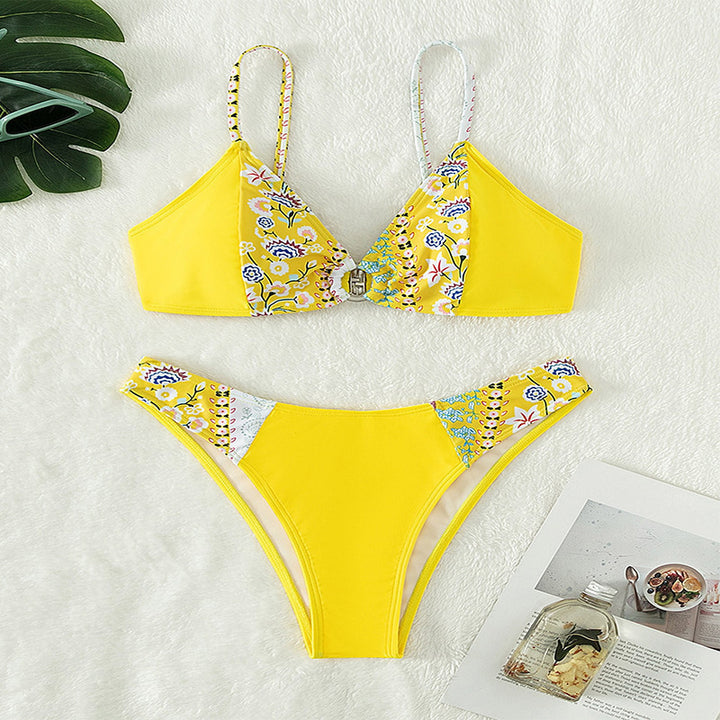 Damen Bikini-Set mit floralem Design und modischen Details Echo Archiv