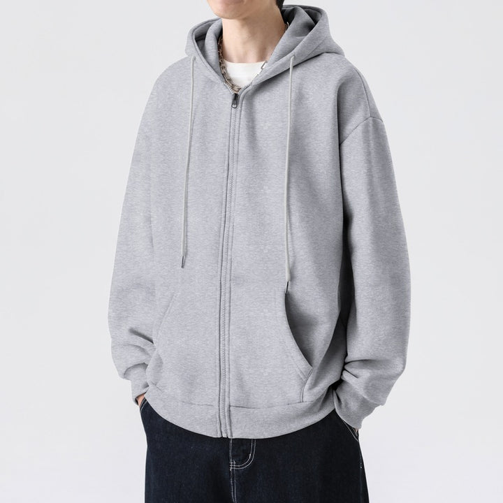 Herren Kapuzensweatjacke mit durchgehendem Reißverschluss und legerer Passform Echoarchiv