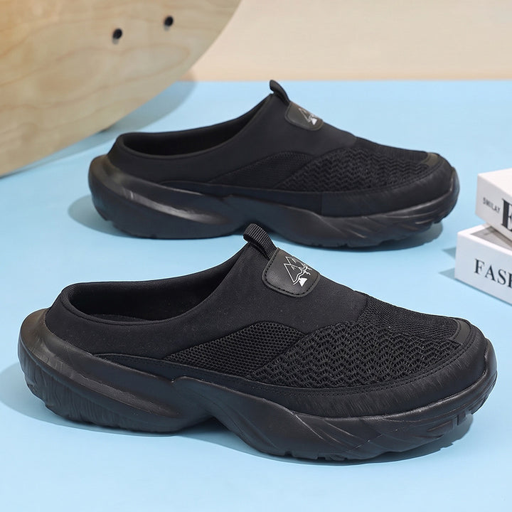 Unisex Slip-On Clog-Sneaker mit dicker Profilsohle und atmungsaktivem Mesh-Oberschuh Echoarchiv